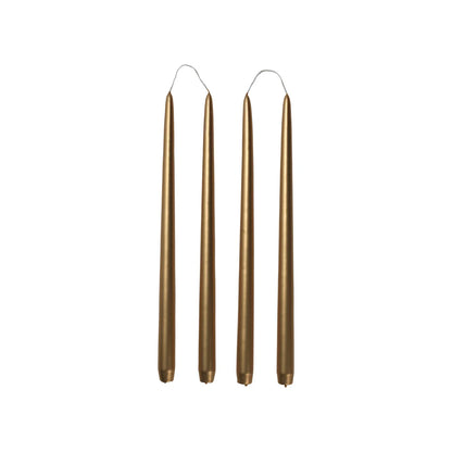 Bougies Coniques Flambeau Gold