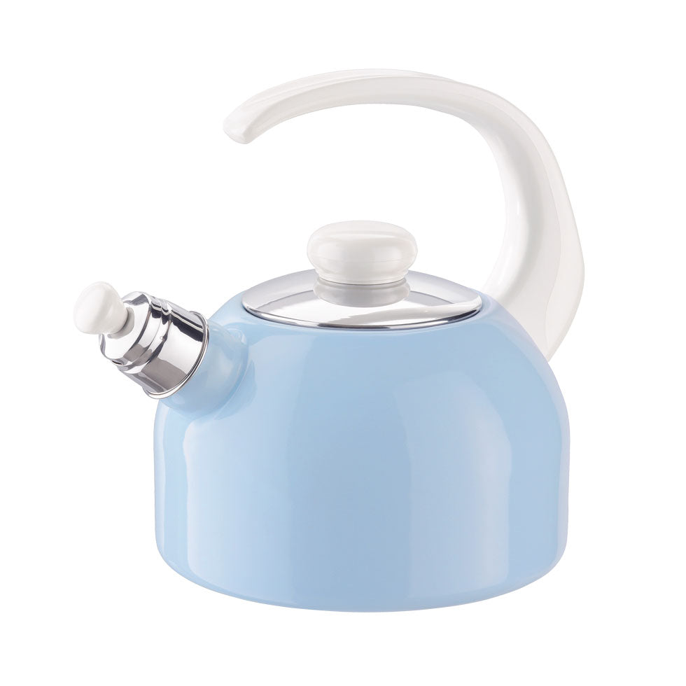 Bouilloire Sifflante en Email Bleu Pastel 2L