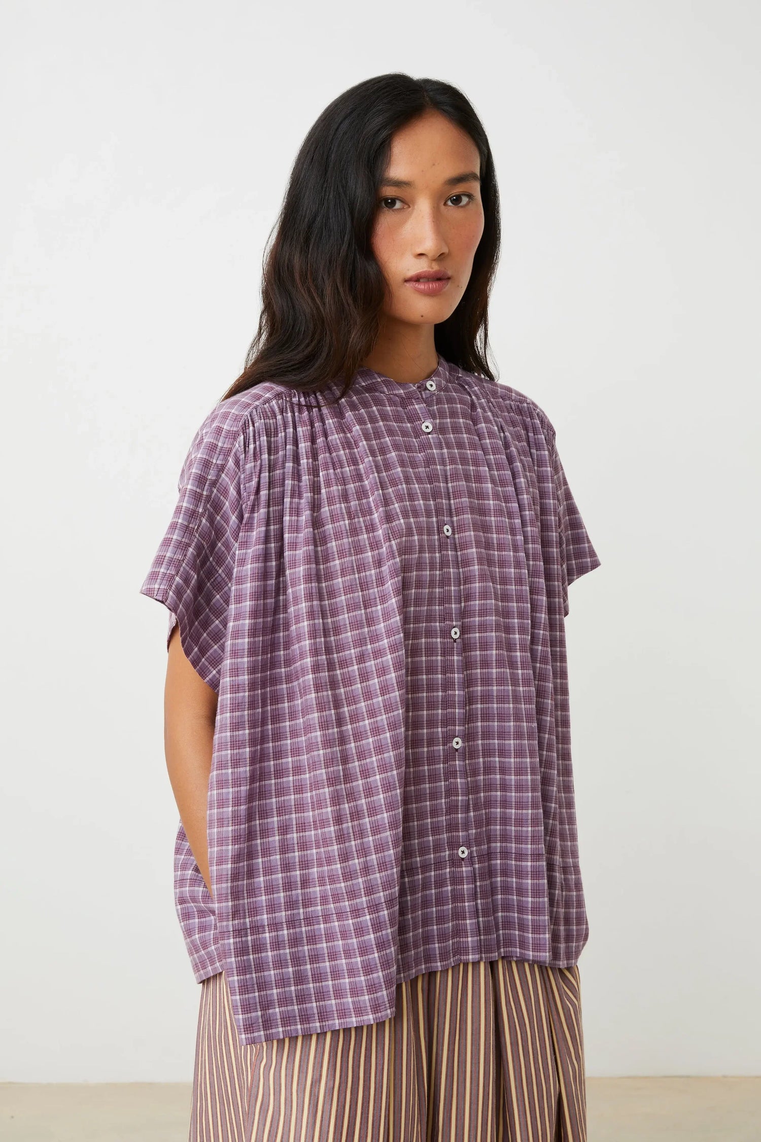 Chemise Max n°775 Messager Checks Amethyst