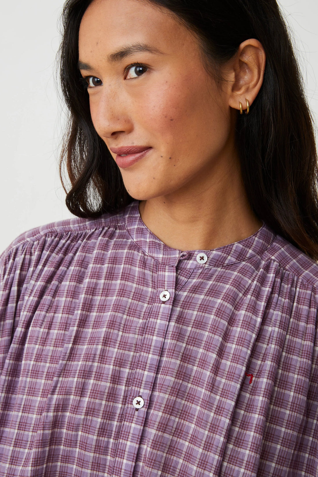 Chemise Max n°775 Messager Checks Amethyst