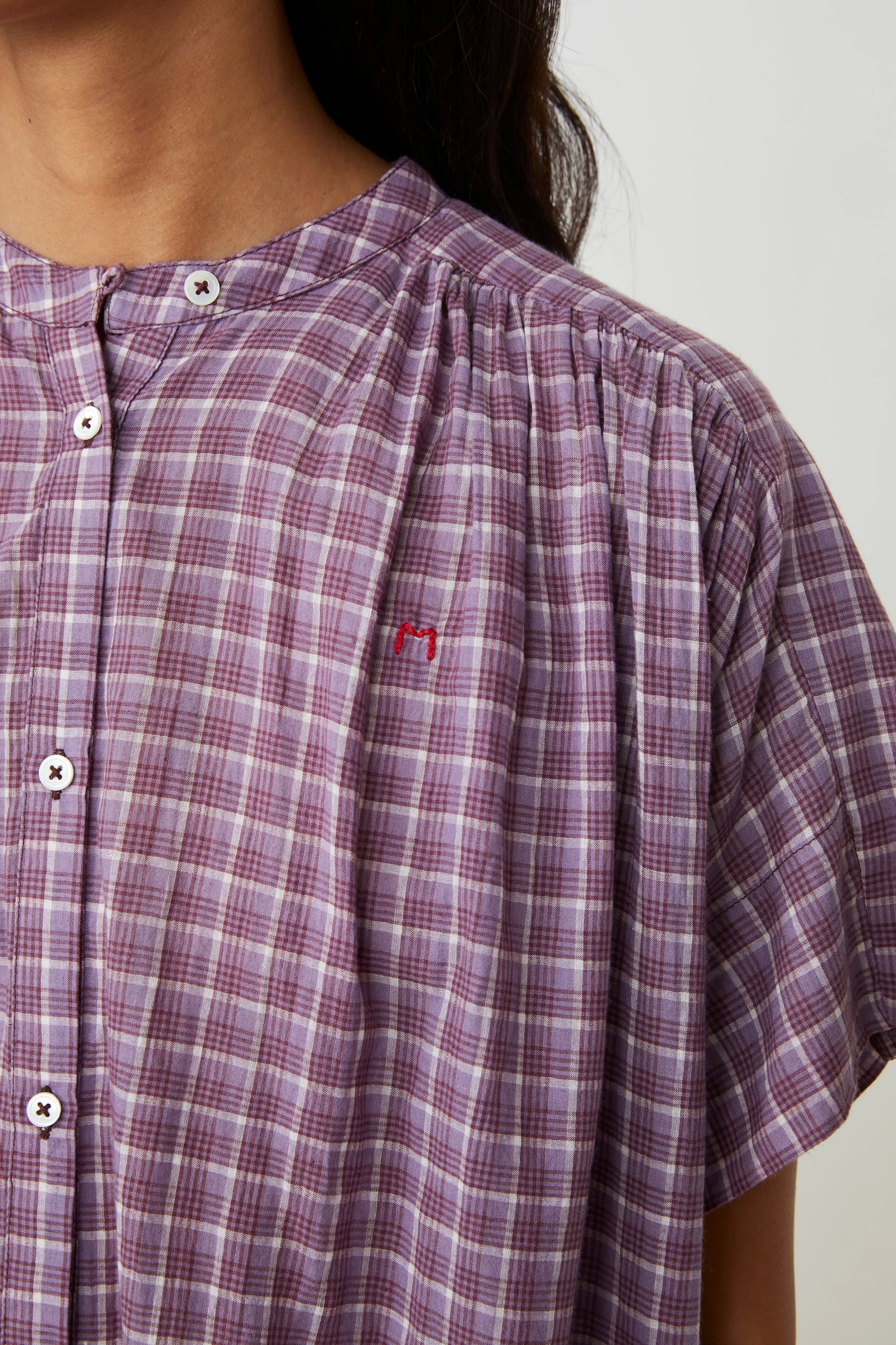 Chemise Max n°775 Messager Checks Amethyst