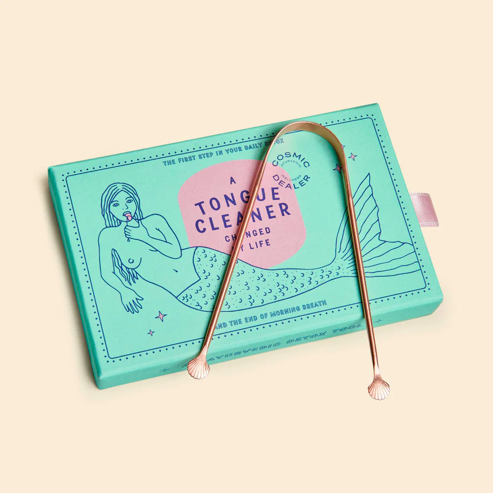 Gratte-Langue en Cuivre Ayurvédique