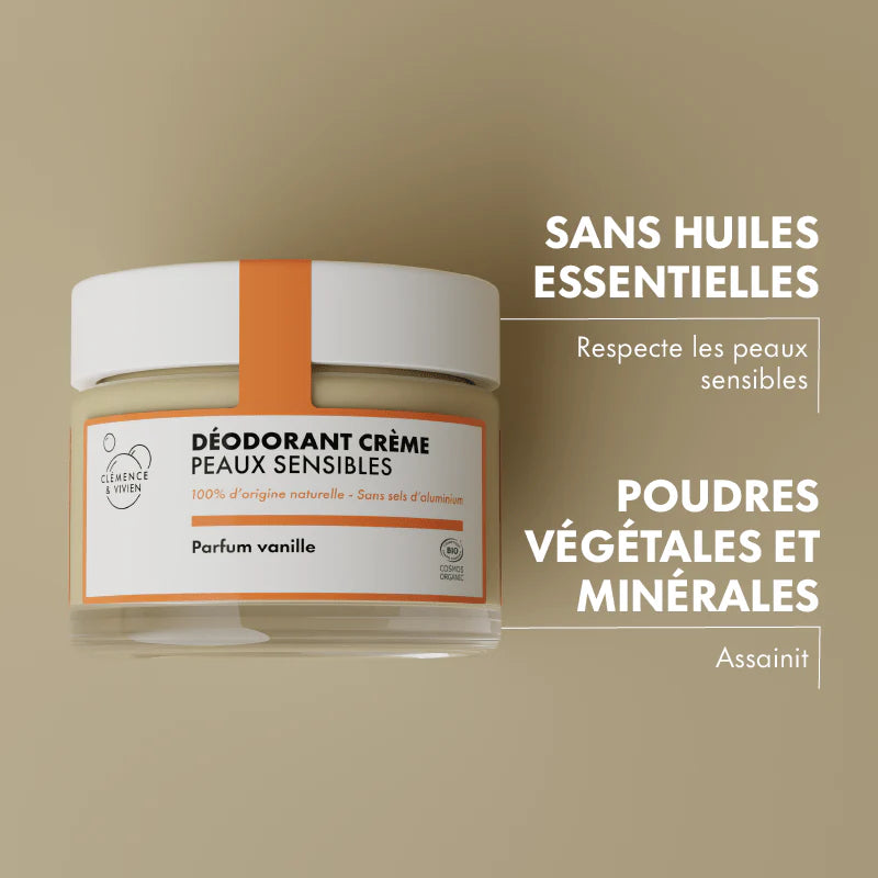 Déodorant Crème Peaux Sensibles Vanille