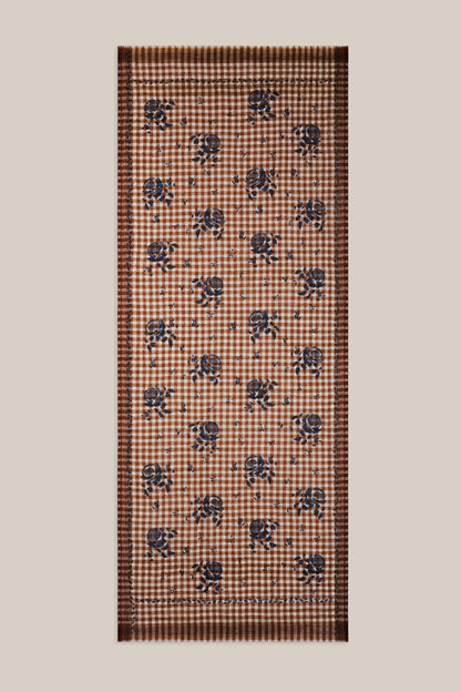 Echarpe en Laine Vichy N°693 Flowers Henna