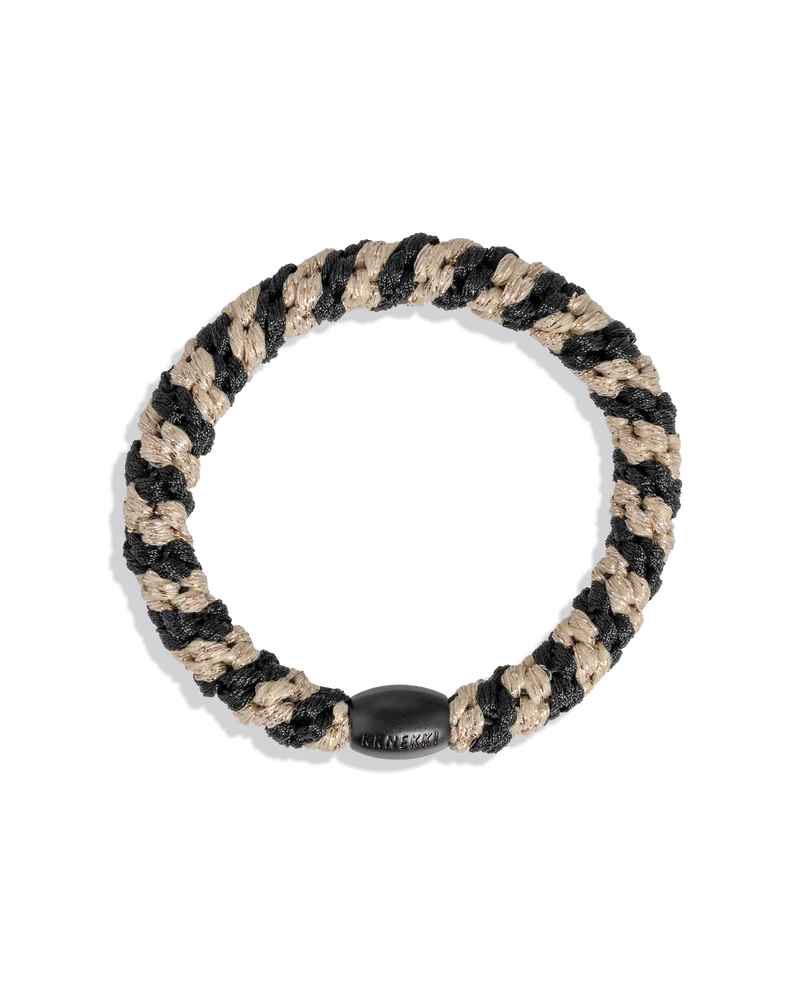 Elastique Kknekki Original - Black Beige Glitter Stripe