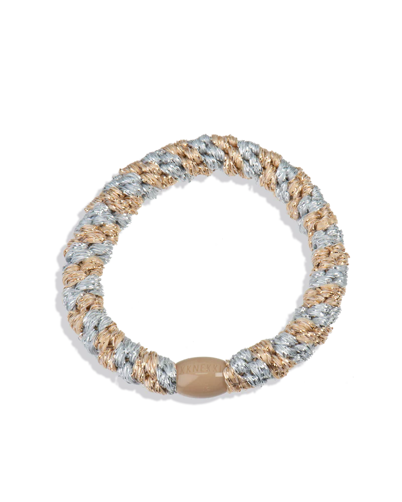 Elastique Kknekki Original - Silver Beige Glitter Stripe