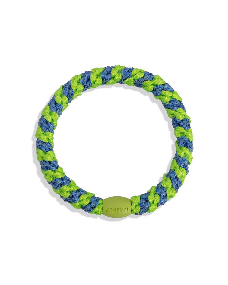 Elastique Kknekki Original - Stripe Lime Green Ocean Glitter