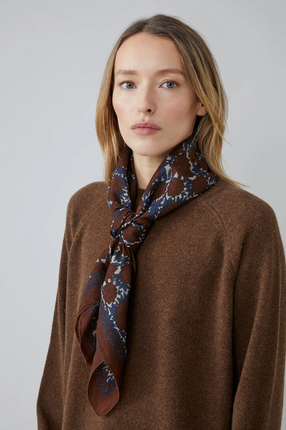 Foulard en Coton Amber N°680 Coffee