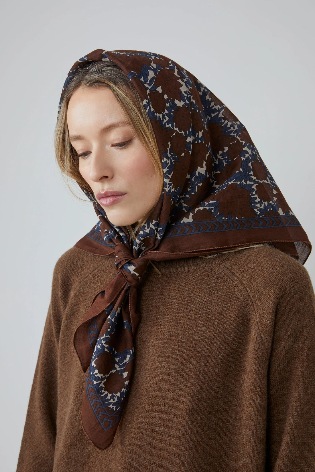 Foulard en Coton Amber N°680 Coffee