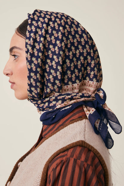 Foulard en Coton Phedre N°845 Magic Blue