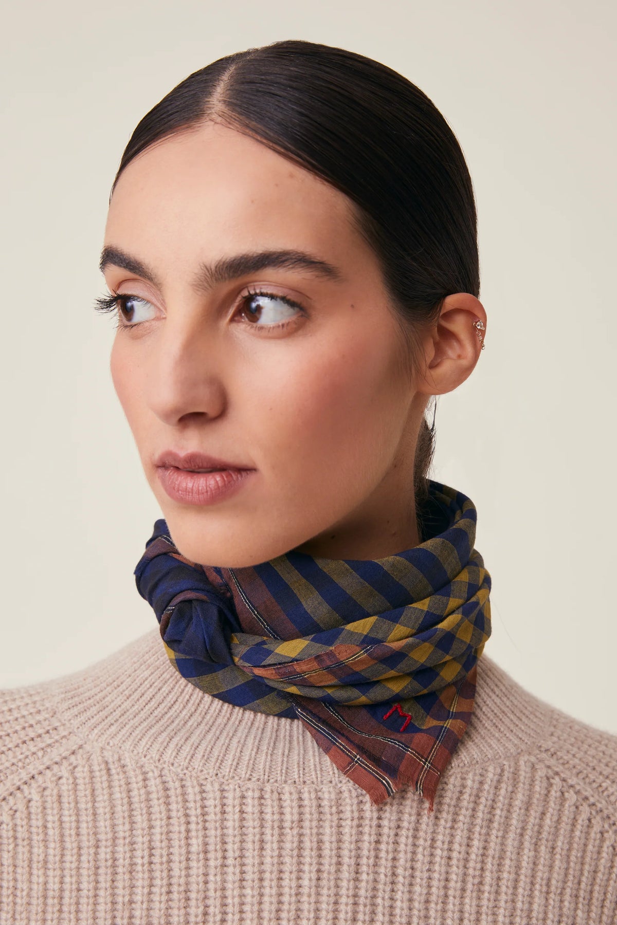 Foulard en Coton Poem N°821 Magic Blue