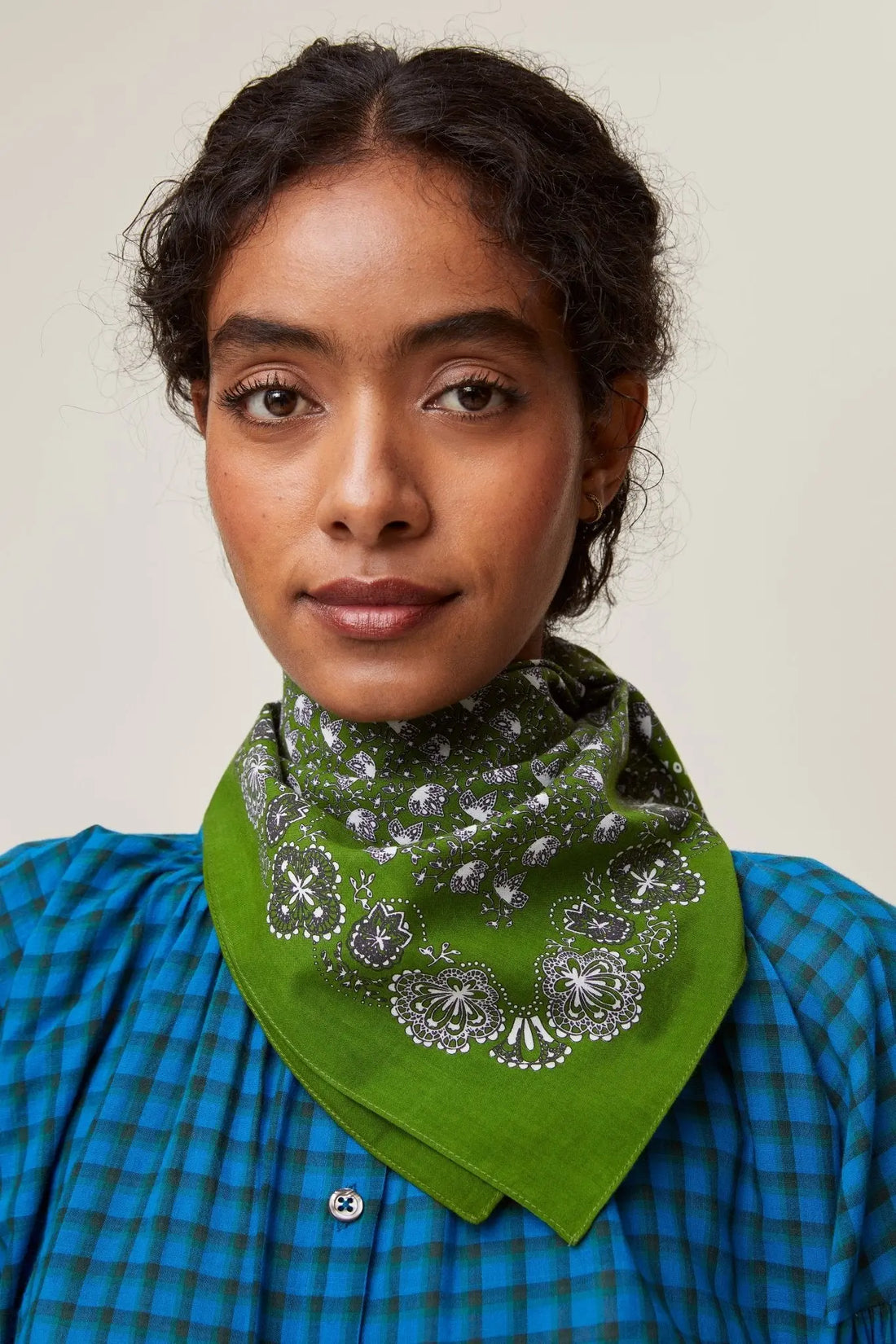 Foulard en Coton N°675 Green Tea