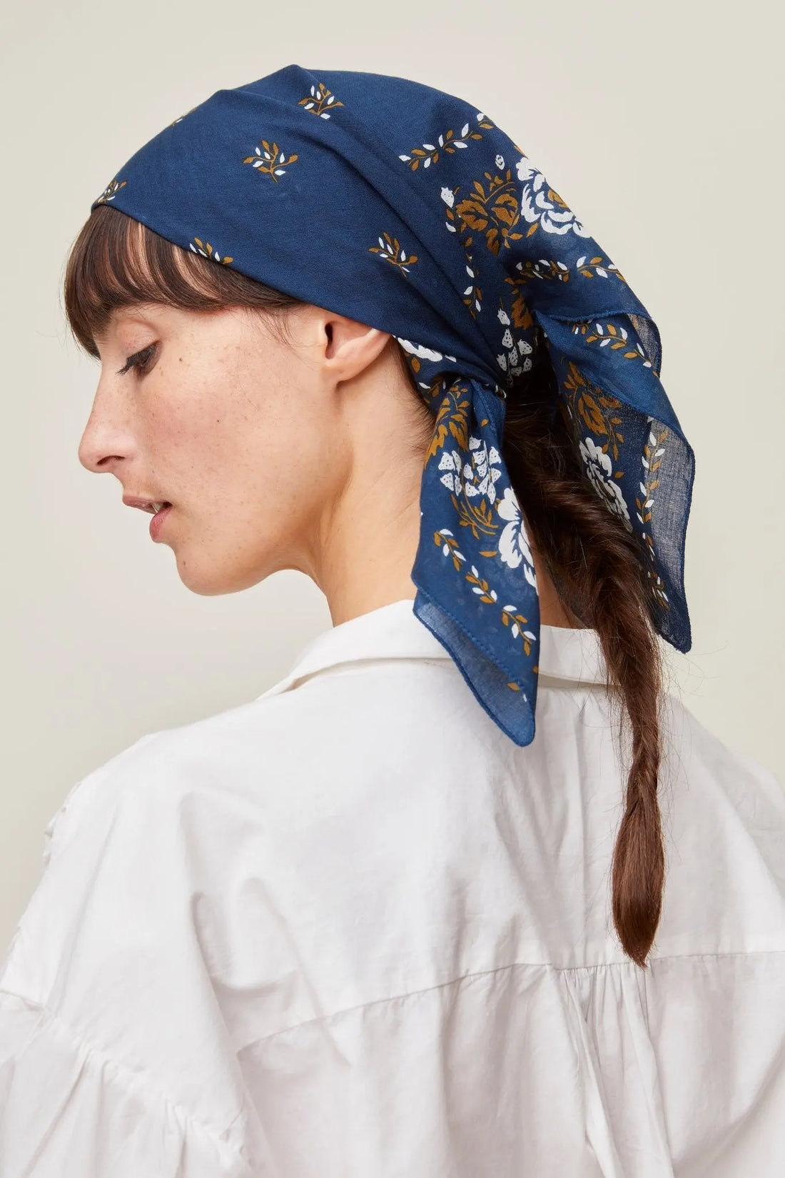 Foulard en Coton N°652 Navy Blue
