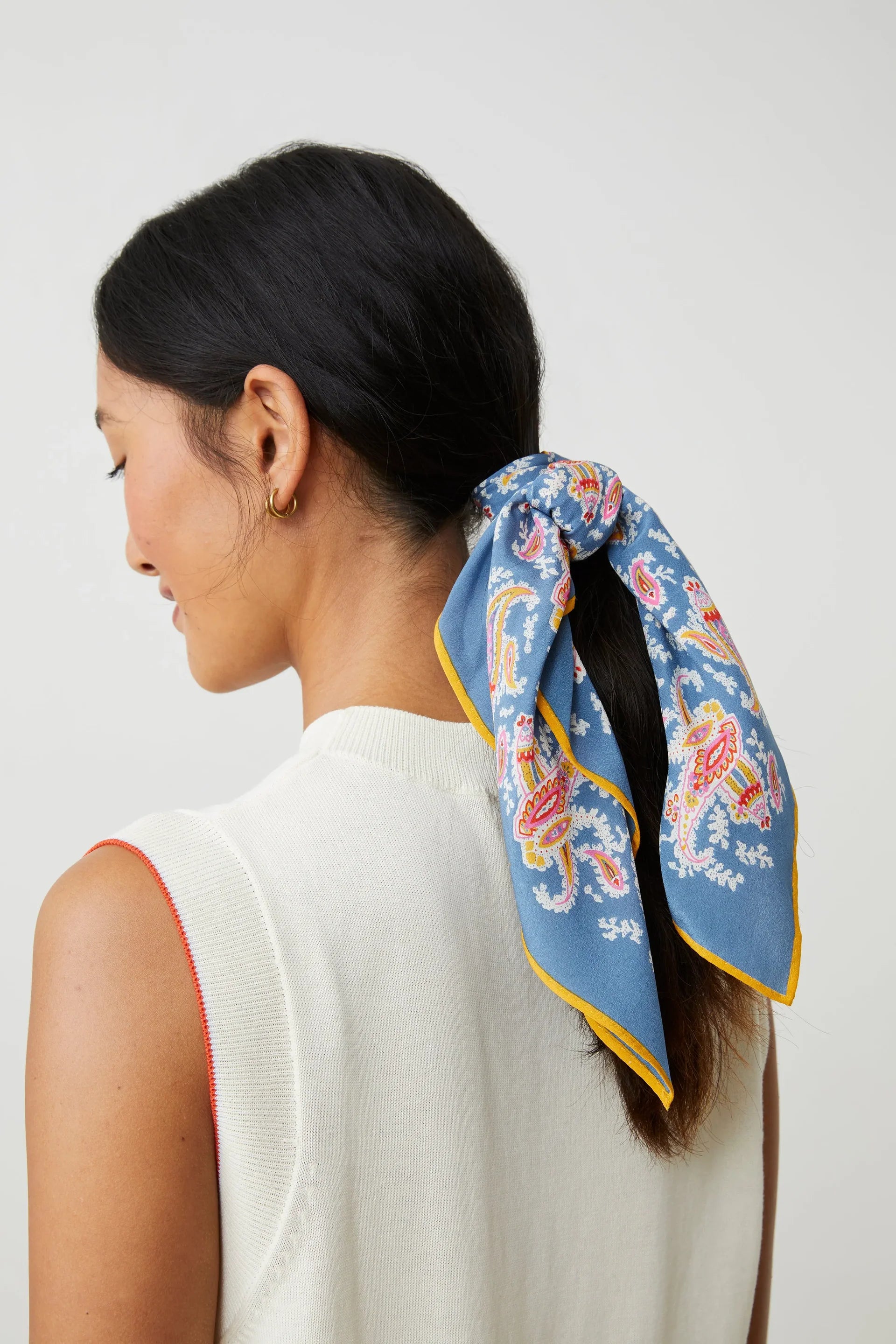 Foulard en Soie Colibri n°763 Indigo