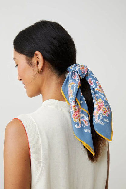 Foulard en Soie Colibri n°763 Indigo