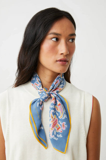 Foulard en Soie Colibri n°763 Indigo