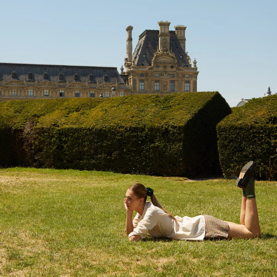 Grand Chouchou Velours Vert Emeraude