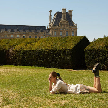 Grand Chouchou Velours Vert Emeraude