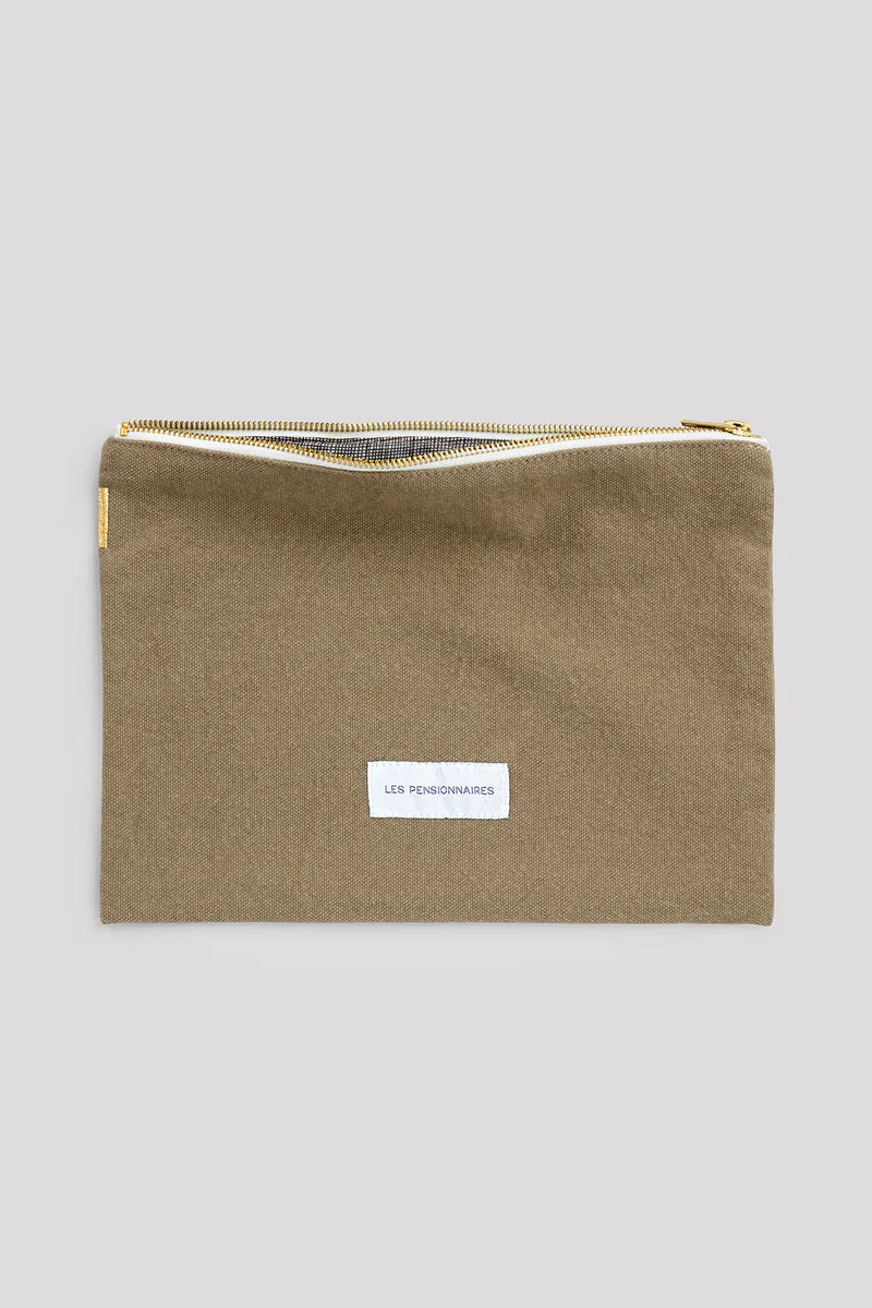 Grande Pochette en Coton Bio - Vert Tilleul