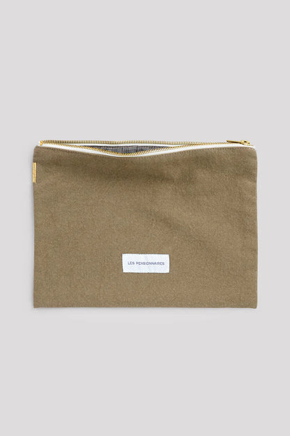 Grande Pochette en Coton Bio - Vert Tilleul