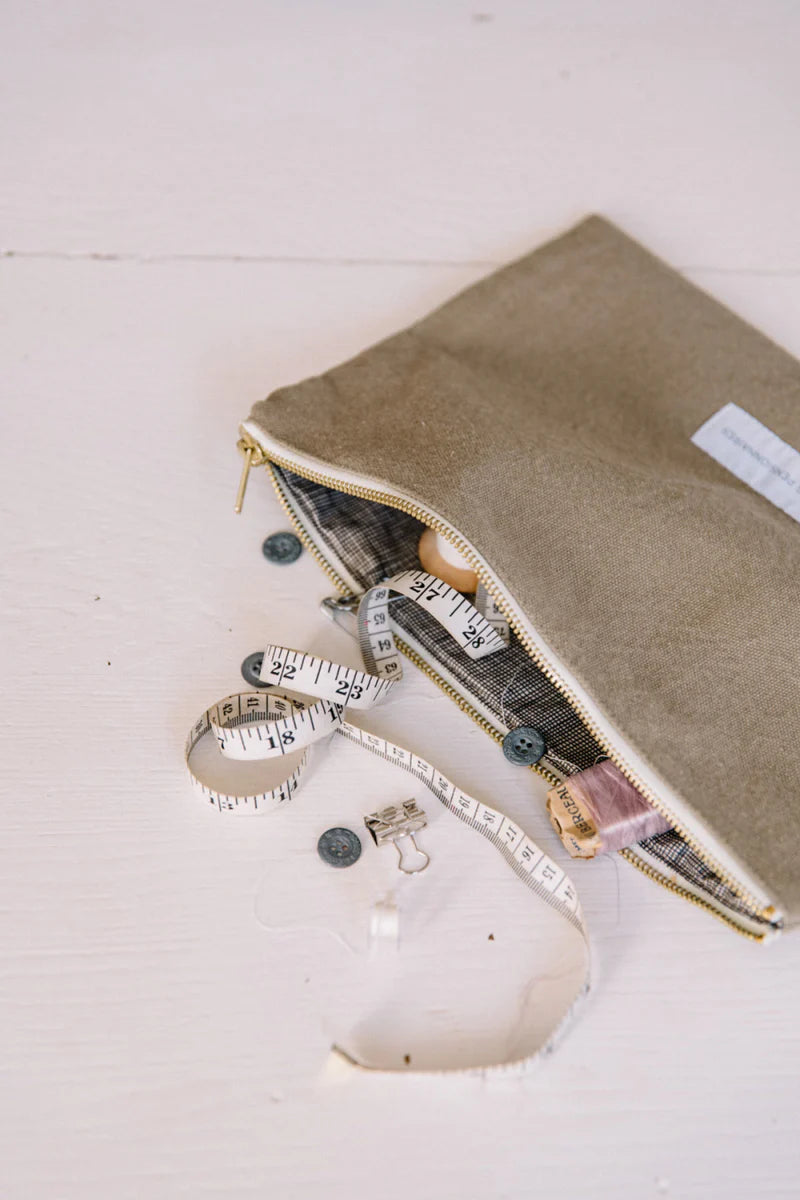 Grande Pochette en Coton Bio - Vert Tilleul
