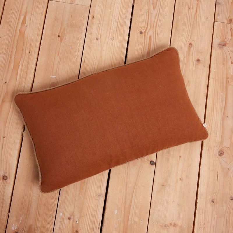 Housse de Coussin Salvador en Lin Moka 40 x 65