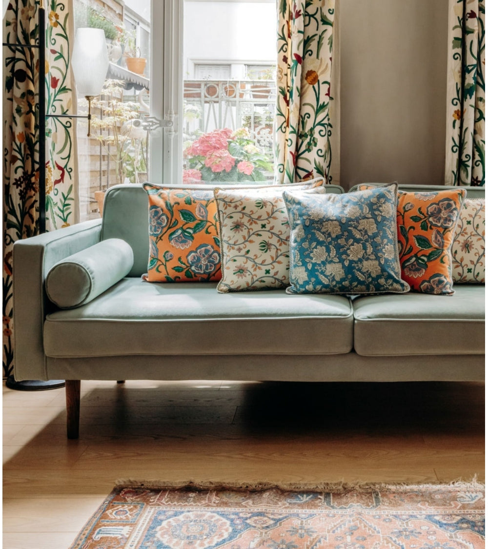 Housse Coussin Loni Orange 40 x 40