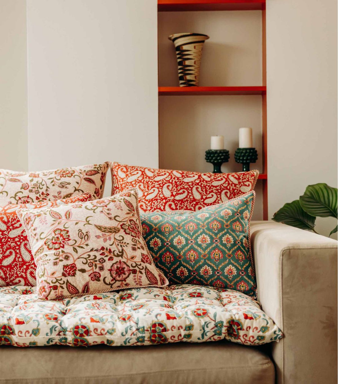 Housse Coussin Luna Vert Pale 40 x 65