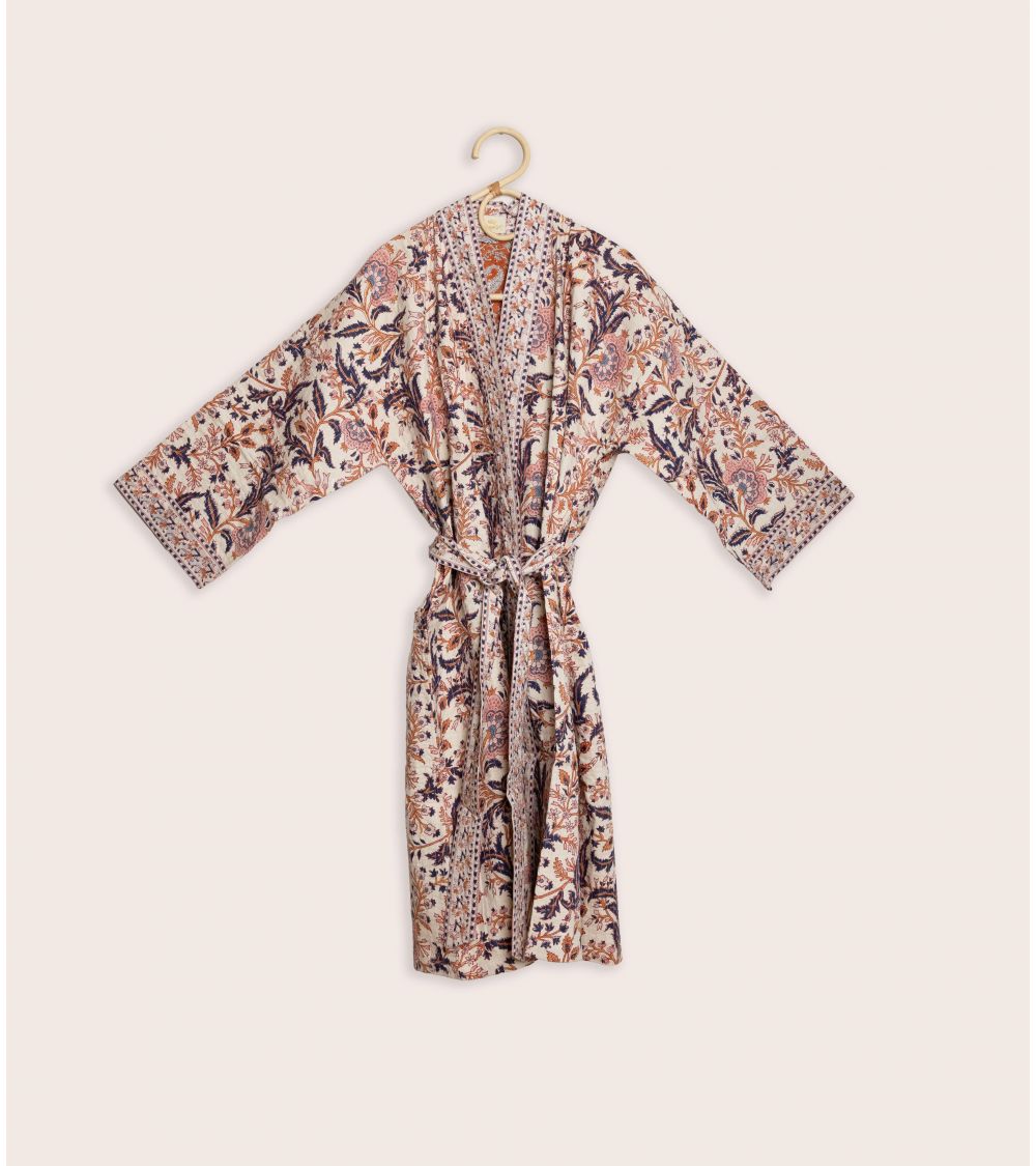 Kimono Matelassé Archana Navy