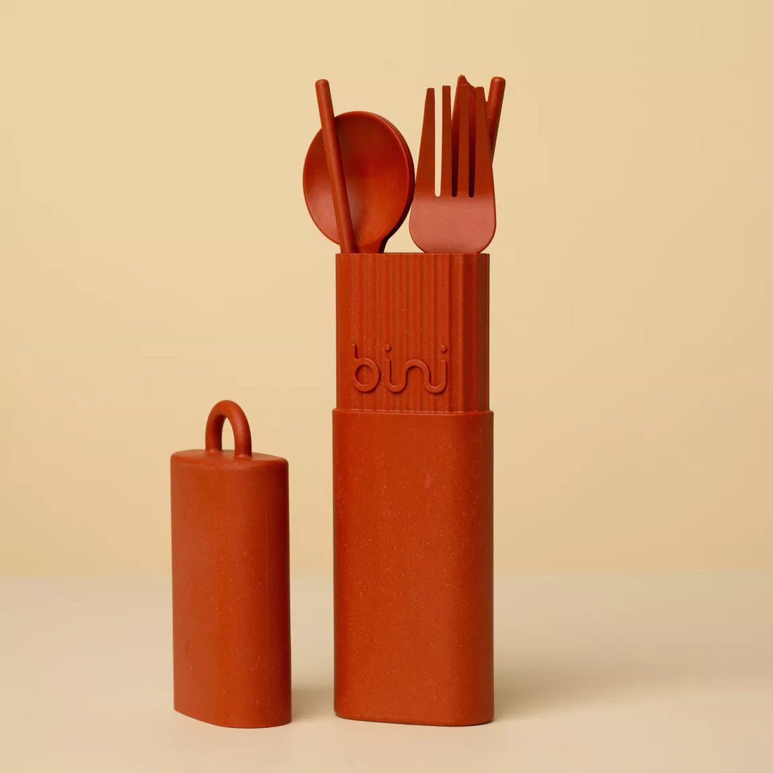 Kit de Couverts Réutilisables - Terracotta