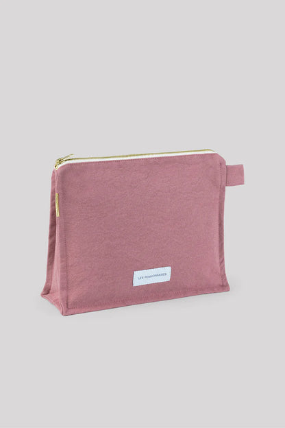 Trousse de Toilette en Coton Bio - Bois de Rose