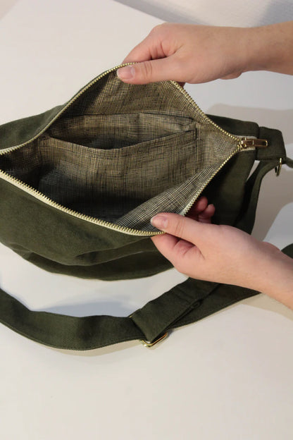 Sac Banane en Toile de Coton Bio - Beige Sable