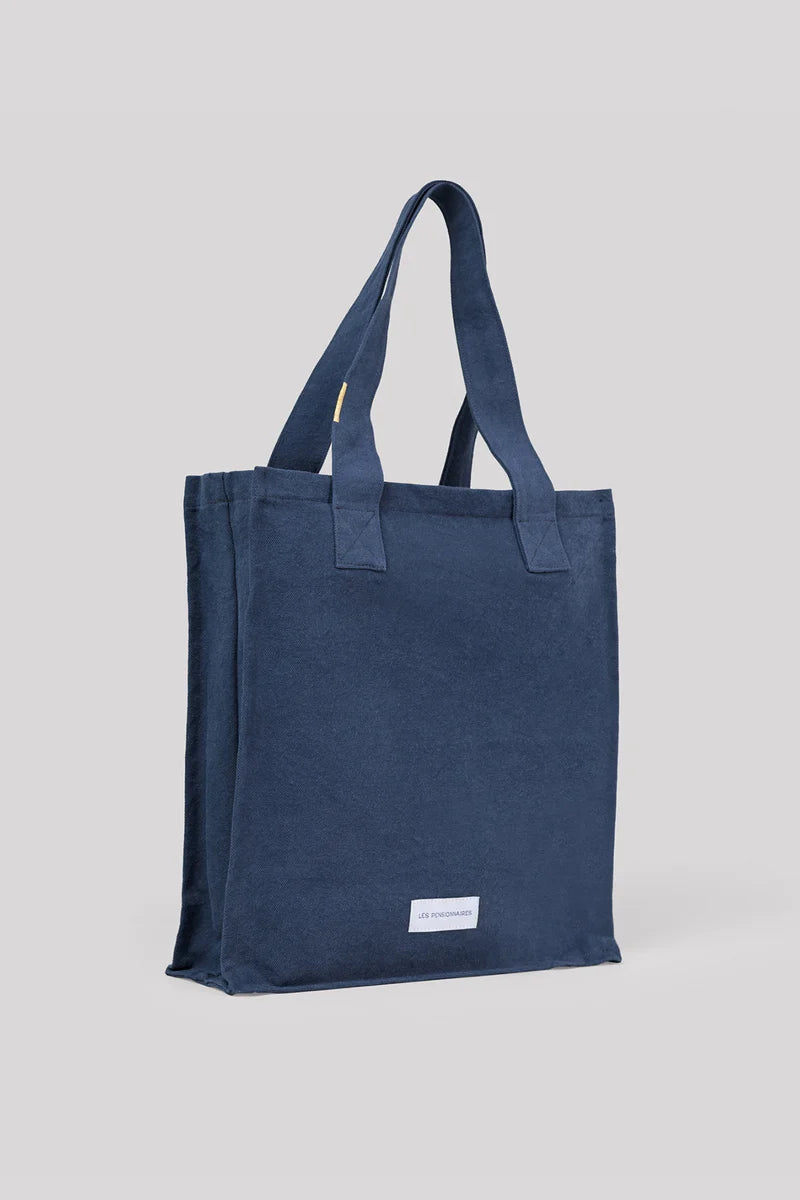 Sac Zippé en Coton Bio - Bleu Orage