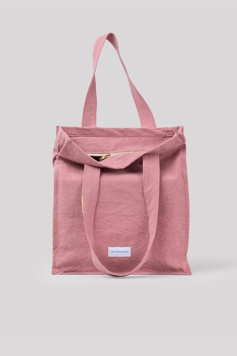 Sac Zippé en Coton Bio - Bois de Rose