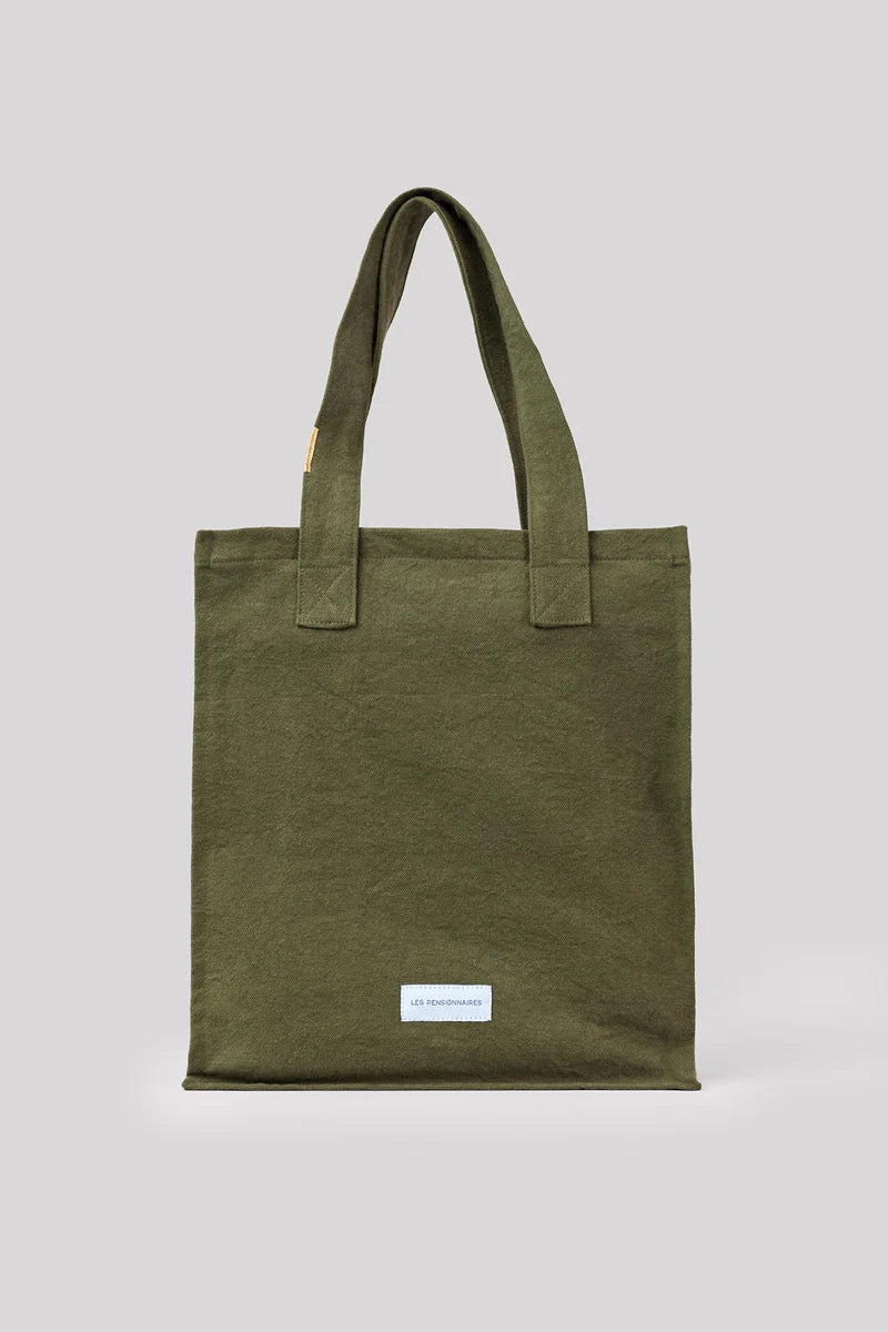 Sac Zippé en Coton Bio - Vert Câpre