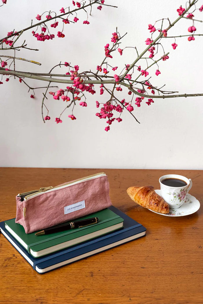 Trousse à Crayons en Coton Bio - Bois de Rose