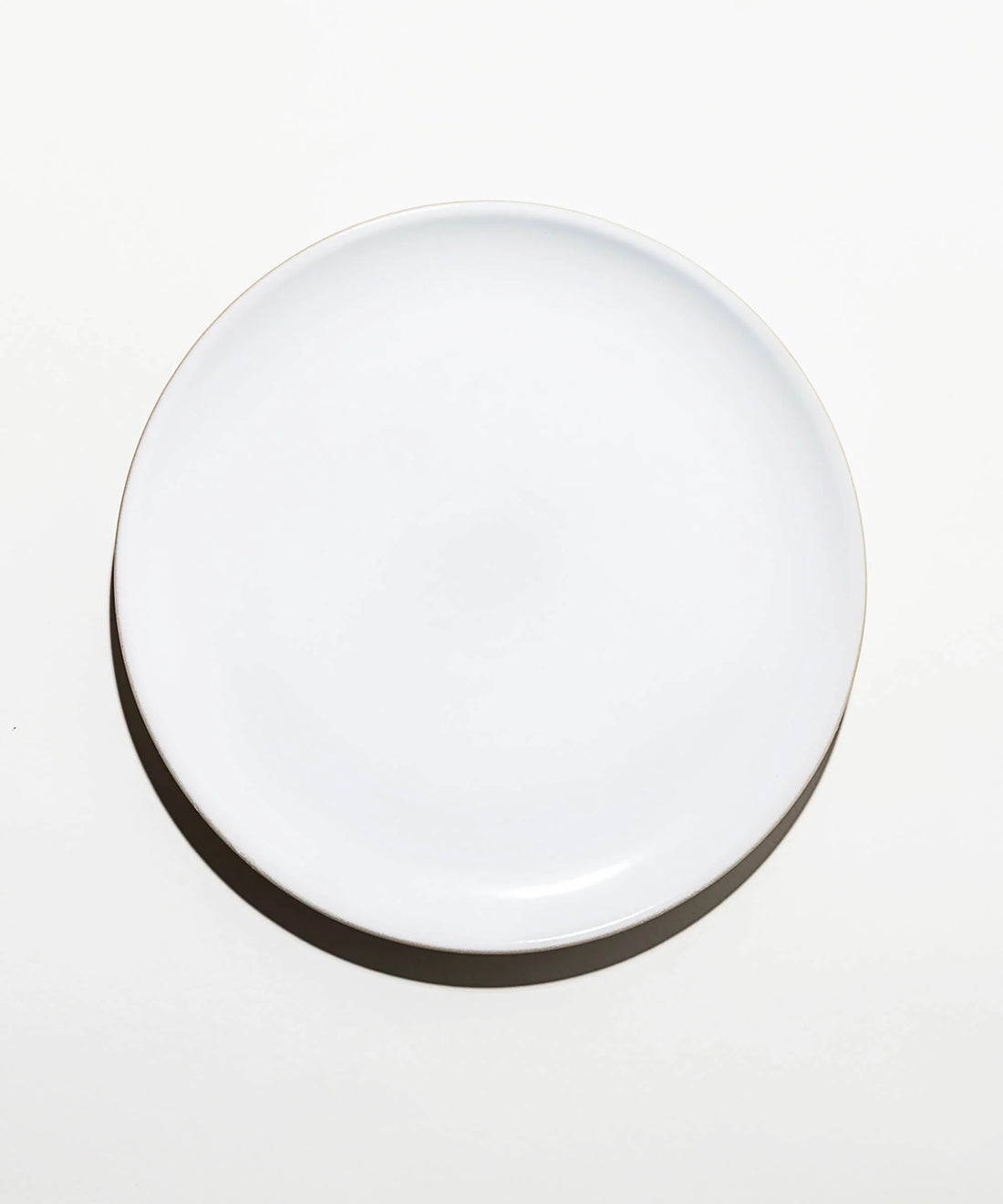 Assiette Plate en Grès - Blanc