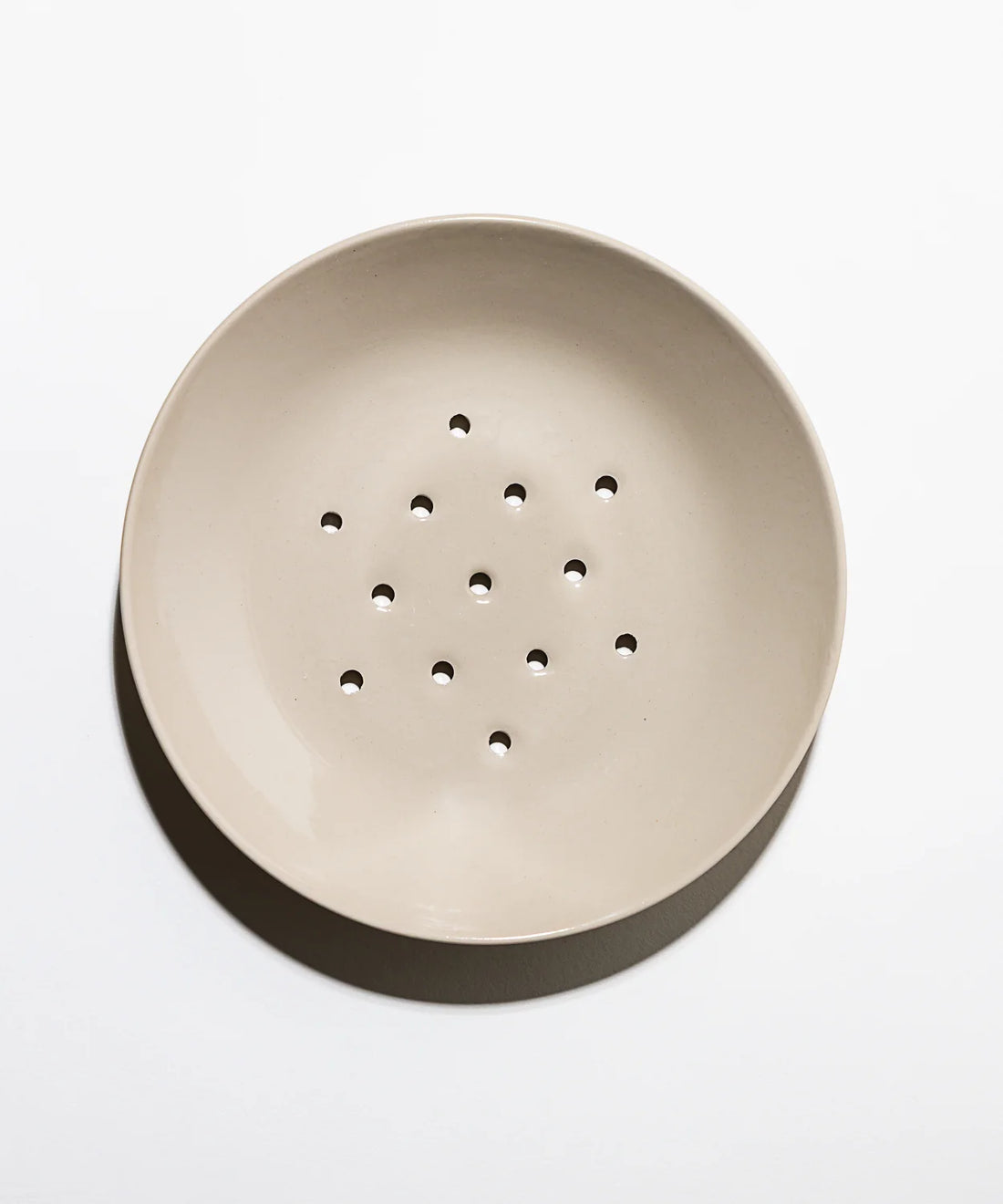 Assiette Égouttoir en Grès - Blanc et Naturel