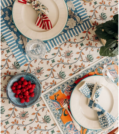 Nappe Ronde Dinty Orange 175cm
