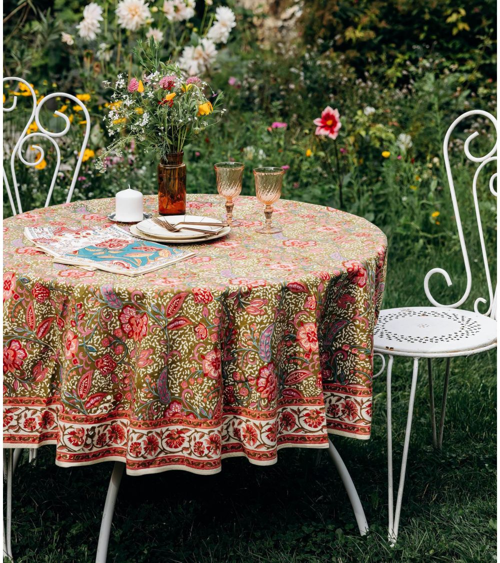 Nappe Ronde Lita Kaki 175cm