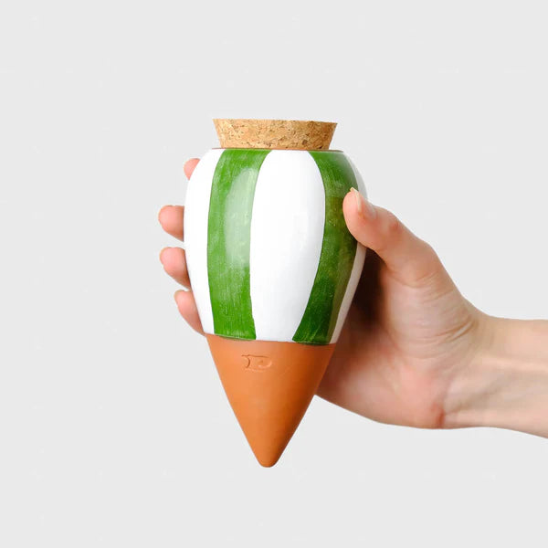 Réservoir à Eau Olla - Rayé Vert et Blanc - 25cl