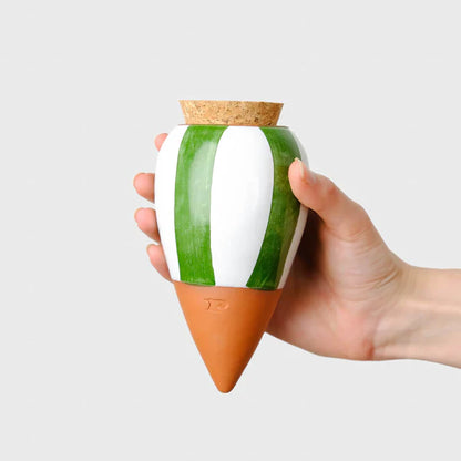 Réservoir à Eau Olla - Rayé Vert et Blanc - 25cl