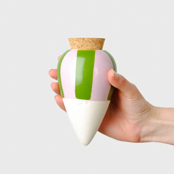 Réservoir à Eau Olla - Rayé Vert et Lilas - 25cl