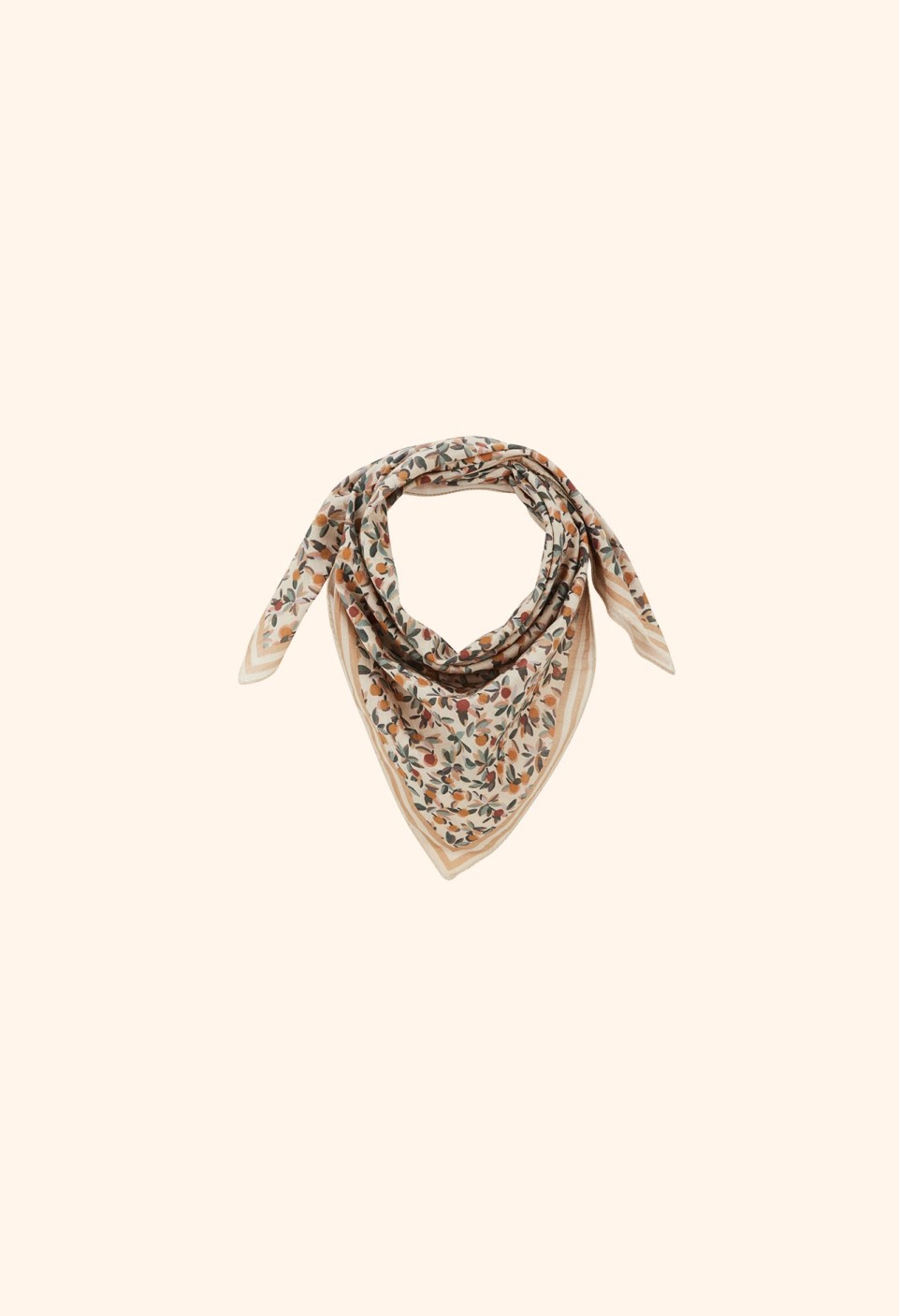 Petit Foulard en Coton Bloom Miel