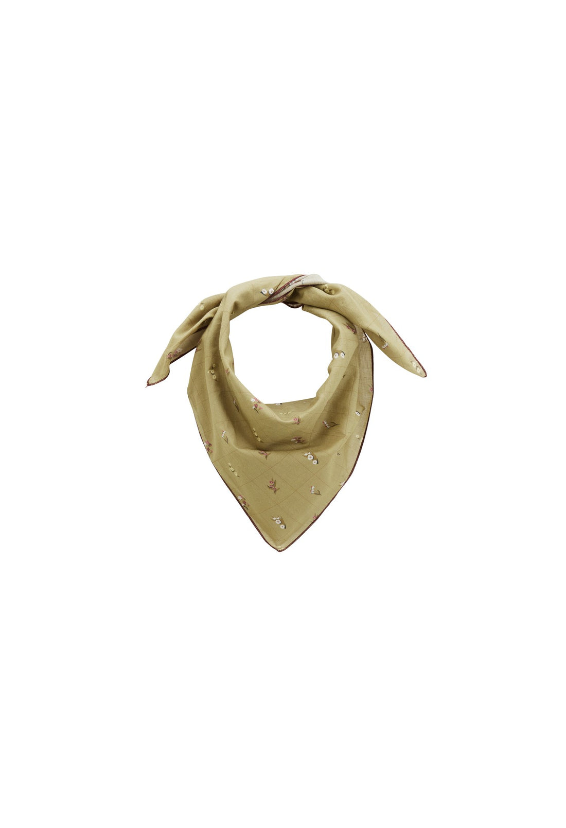 Petit Foulard Herbier Olive