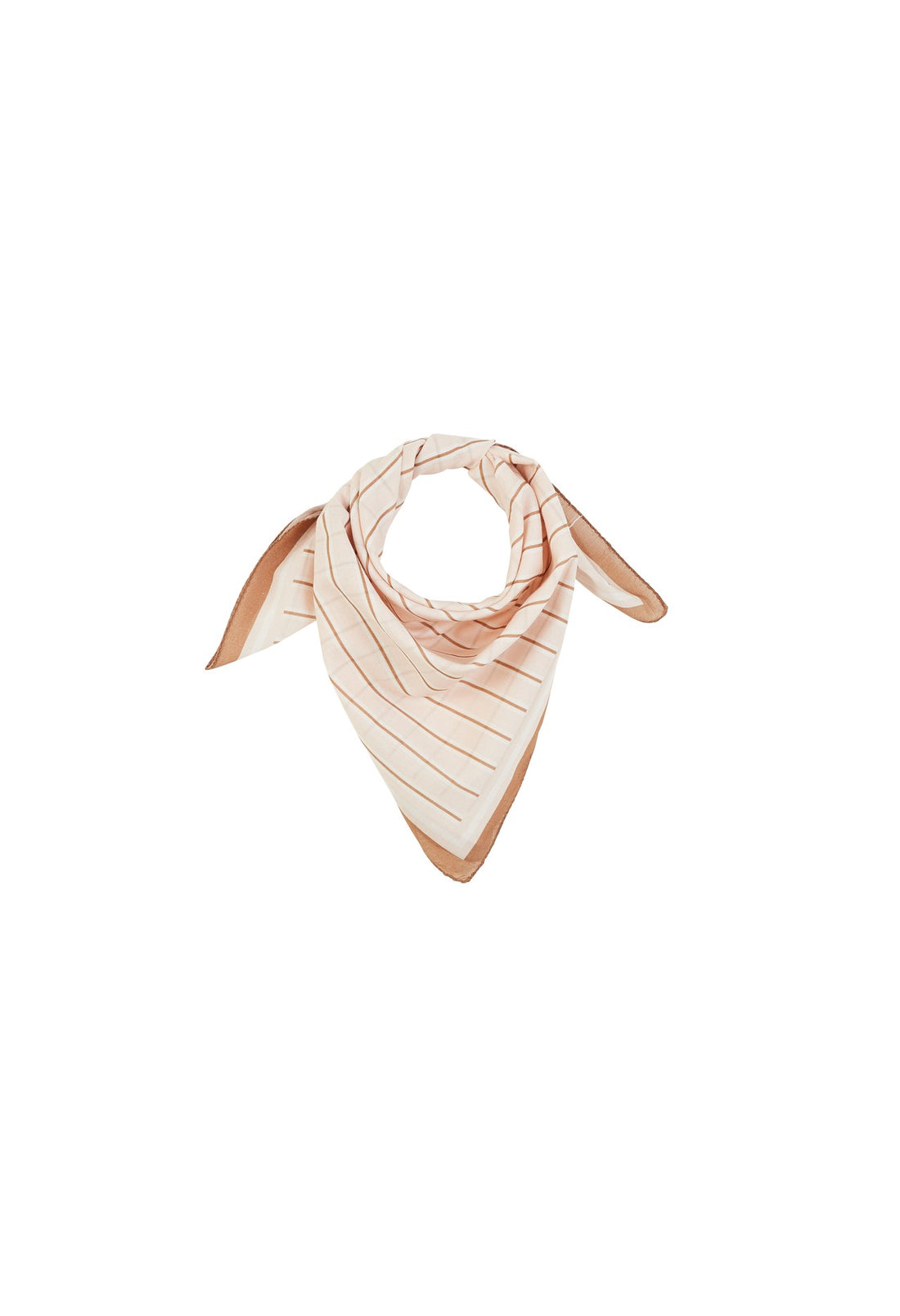 Petit Foulard Rayures Crème