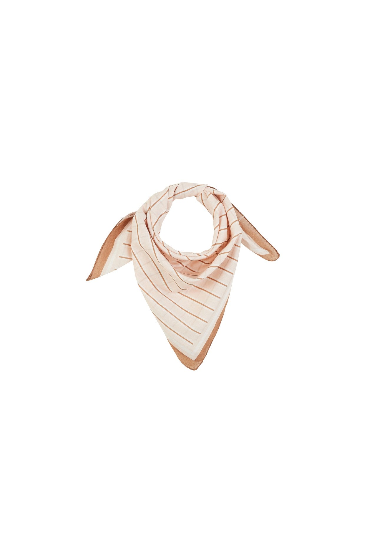 Petit Foulard Rayures Crème
