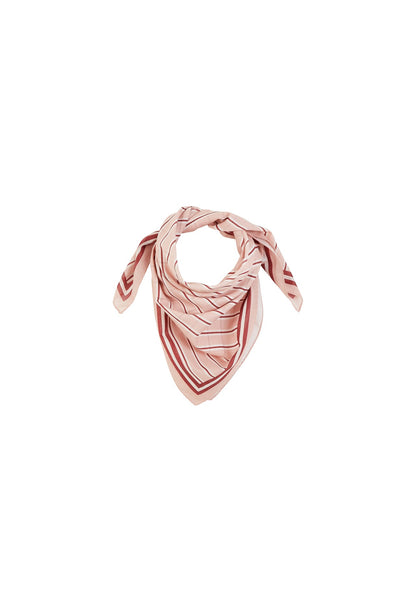 Petit Foulard Rayures Vermillon