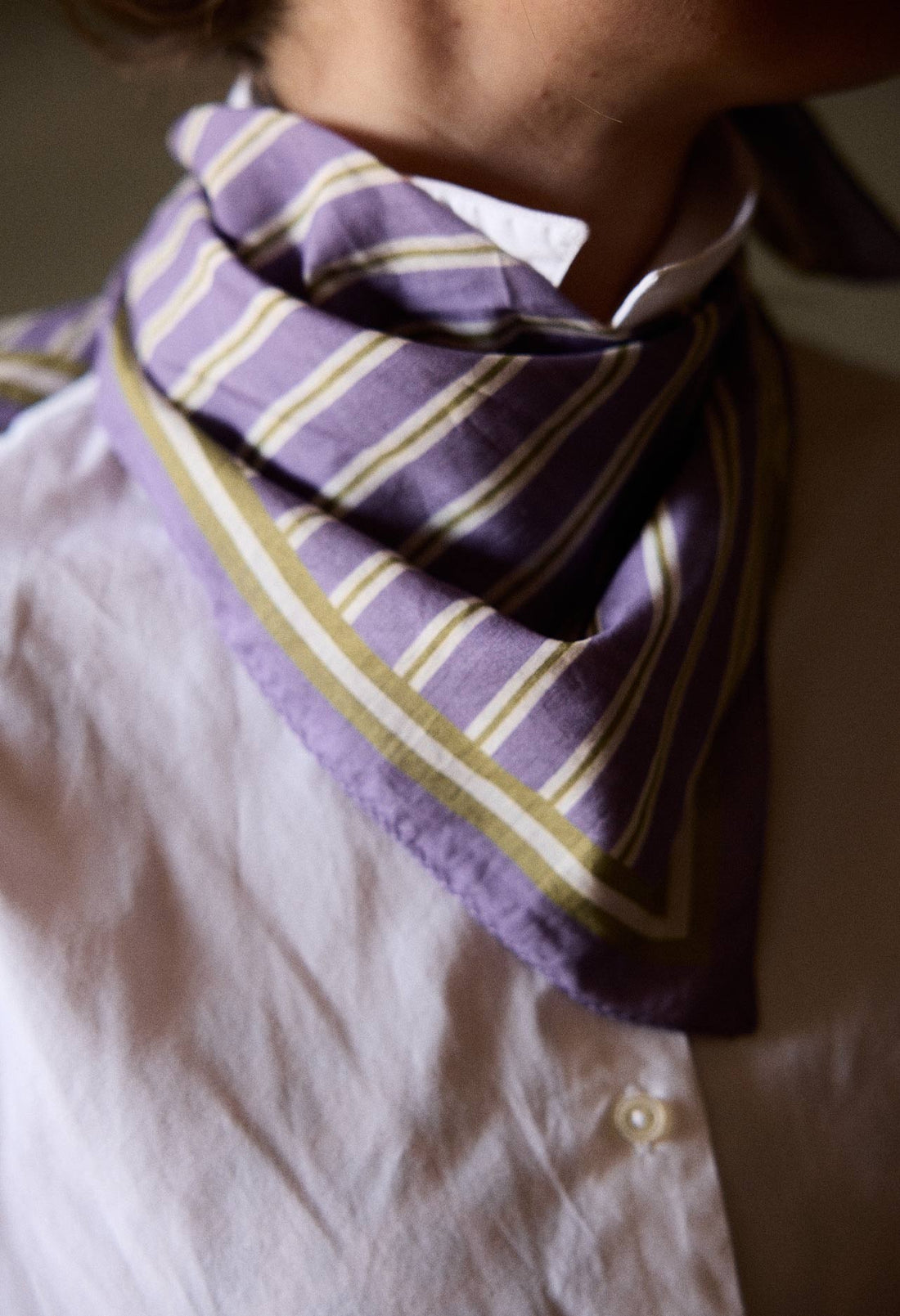 Petit Foulard Rayures Violettes
