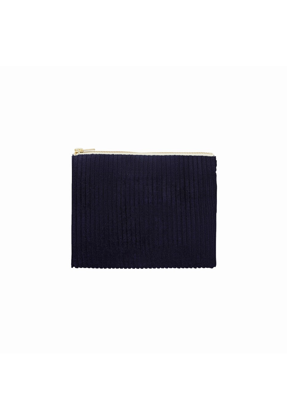 Petite Pochette en Velours Bleu Marine